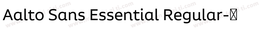 Aalto Sans Essential Regular字体转换